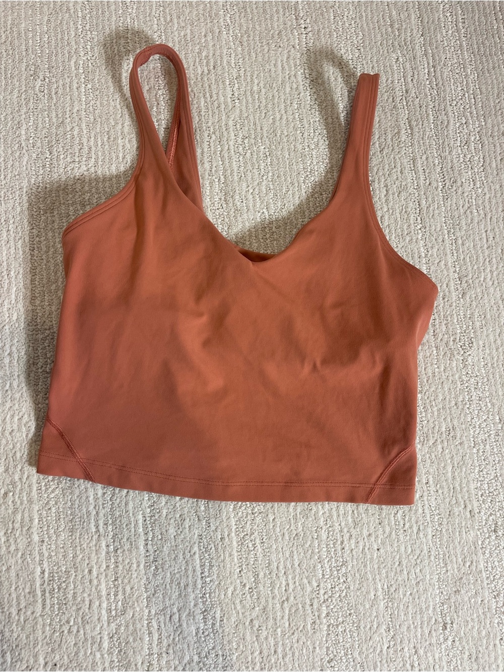 lululemon athletica Rust-Orange V-Neck Crop Sports Bra